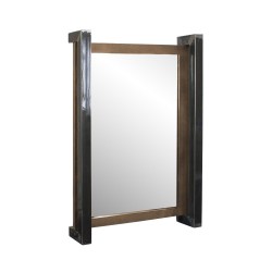 Espejo para barbería peluquería Brixton estilo loft madera marrón