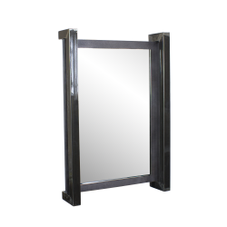 Espejo para barbería peluquería Brixton estilo loft madera gris