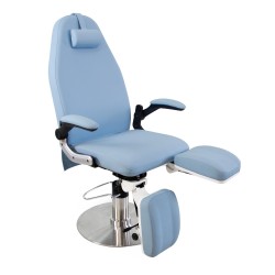 Sillón de pedicura hidráulico Alcor tapizado azul
